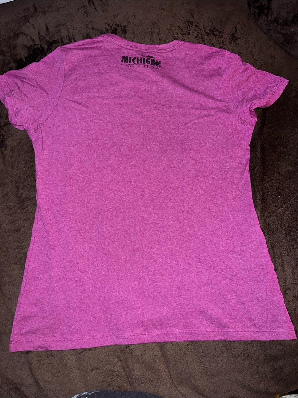 Next Level Apparel Pink Heather Short Sleeve Tee with Tree Ring and Bird Graphic - Picture 5 of 6